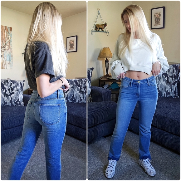 NWT Frame Le High Straight Jean in Imogen Dip - Picture 8 of 17